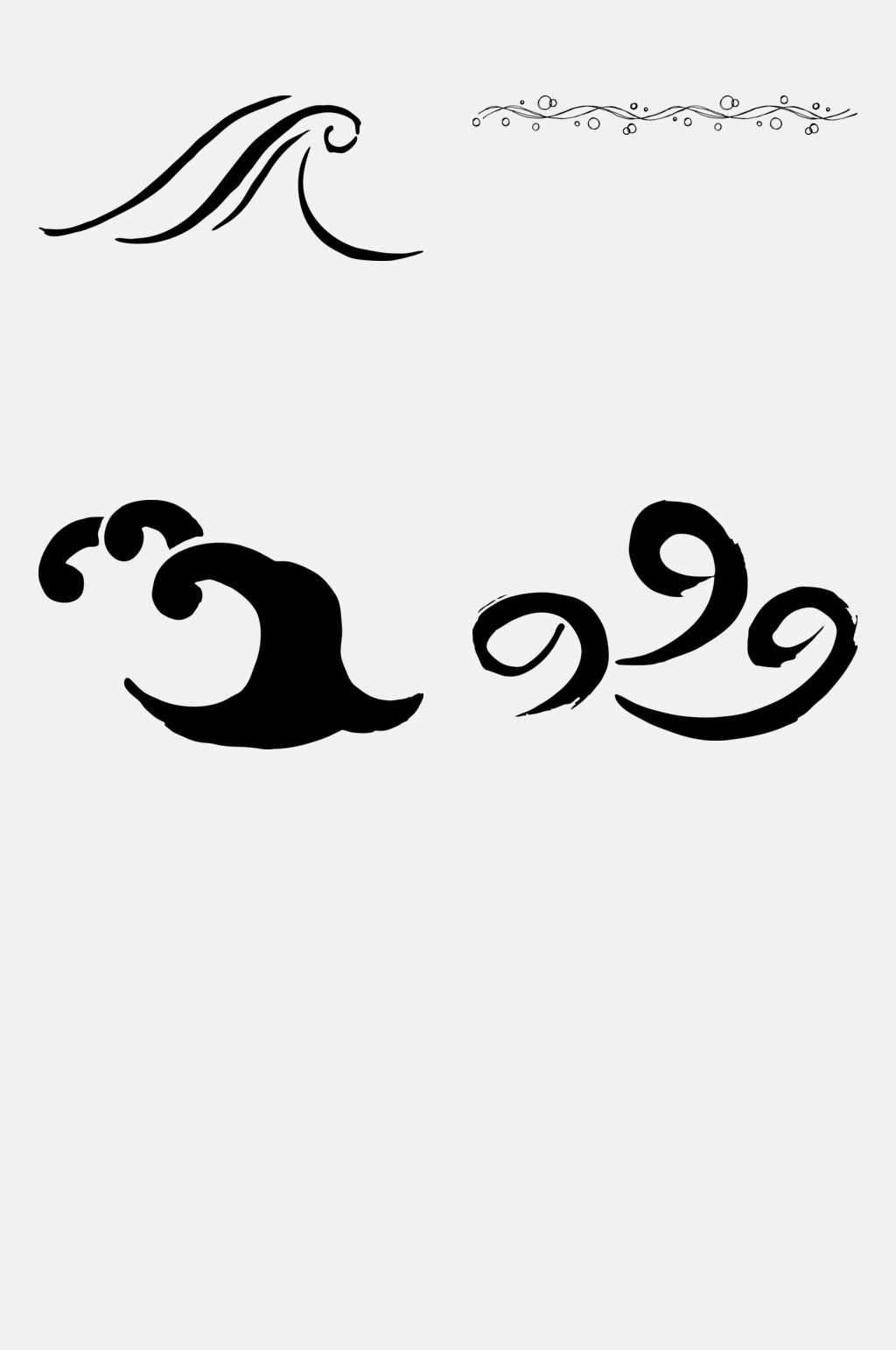 简洁大气海浪波浪手绘免抠素材素材