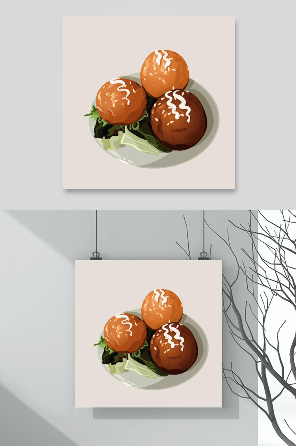 美味面包手绘美食矢量素材素材