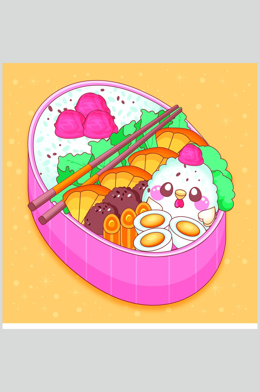 创意海鲜手绘美食矢量设计素材素材