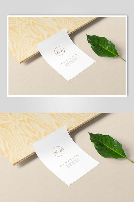 优雅经典简约古朴民宿品牌vi设计样机