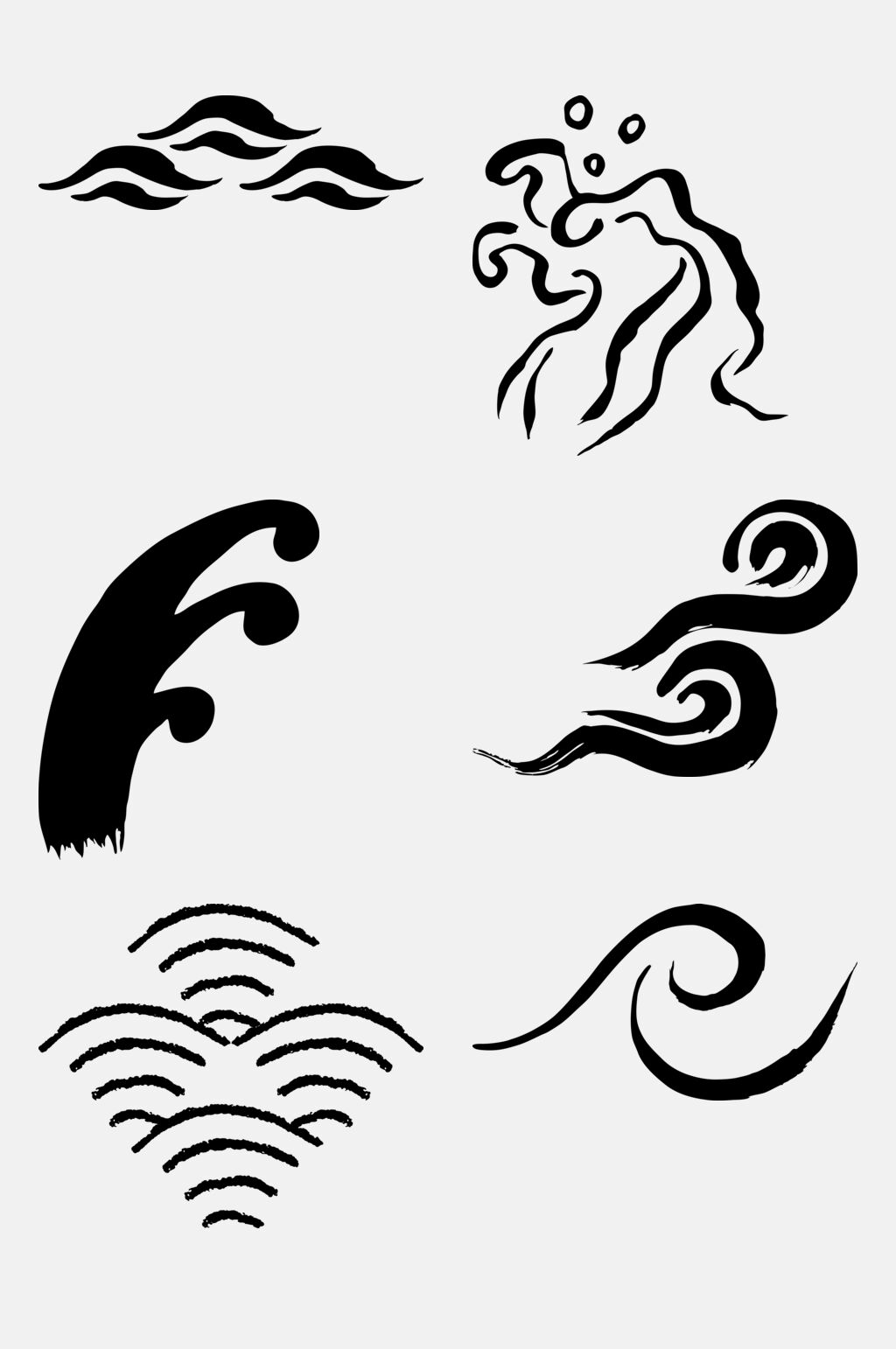 黑色高端海浪免抠素材素材