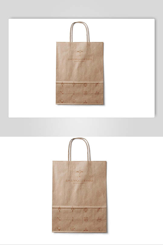 牛皮纸礼物包装盒手提袋样机