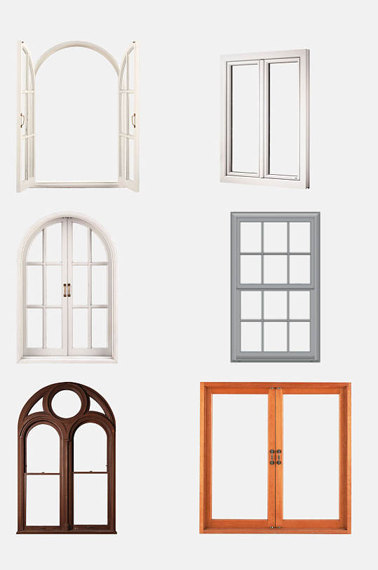 欧式边框窗户免抠素材
