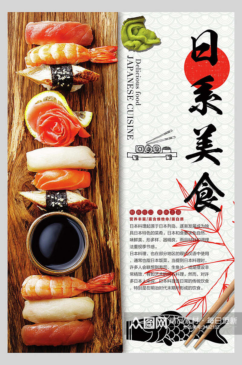 寿司日式料理海报素材