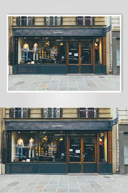 极简门头装饰样机