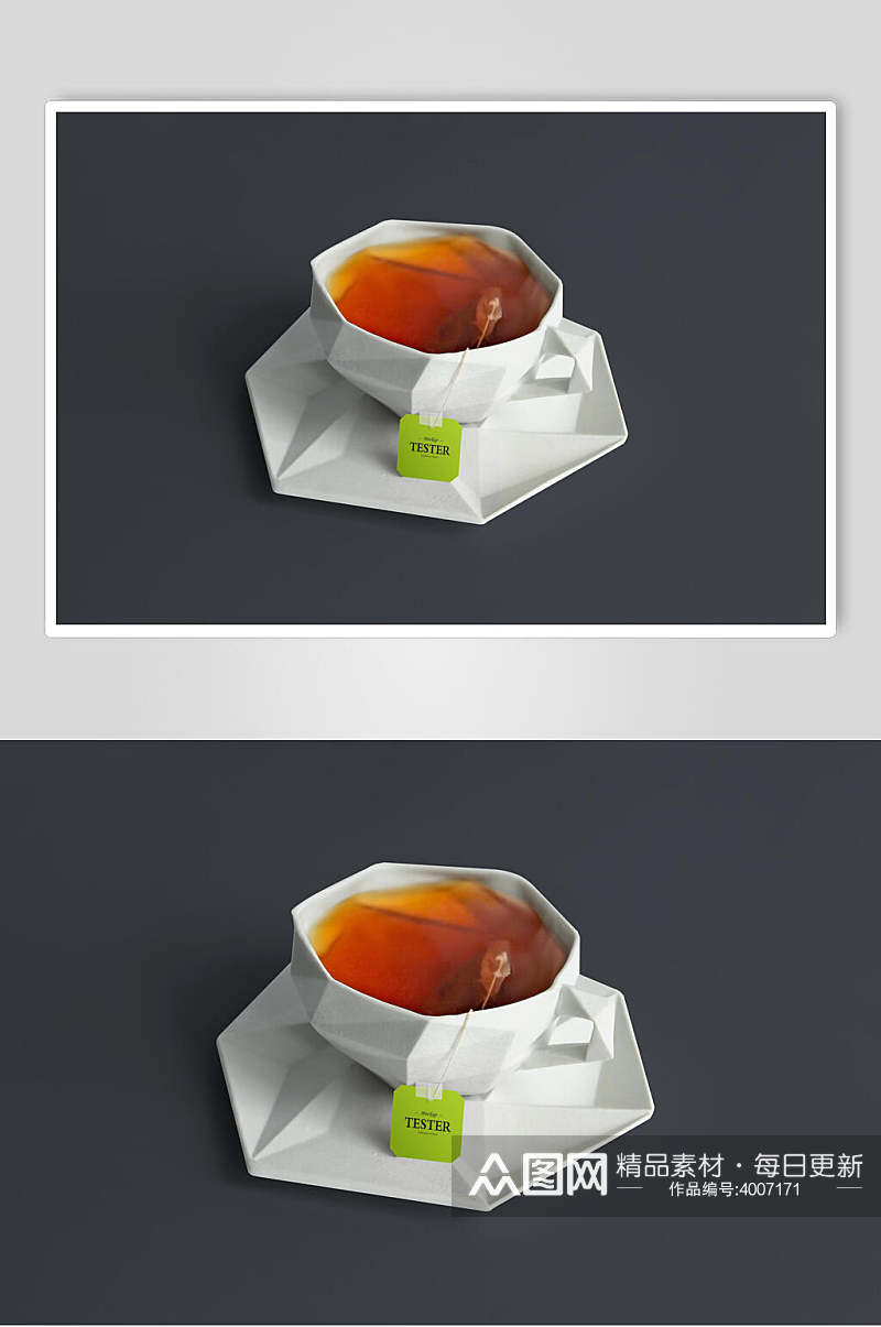 几何杯子茶杯茶叶样机素材