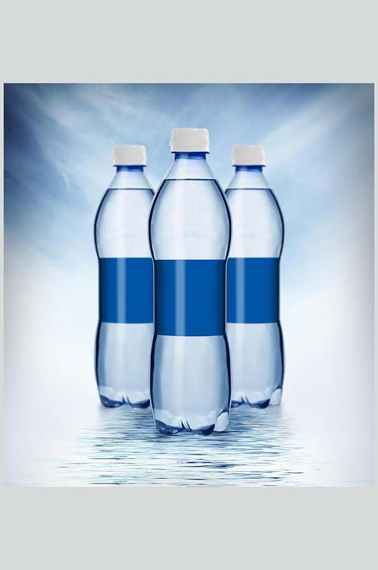 蓝色矿泉水瓶水纹背景饮料瓶包装样机立即下载饮料瓶矿泉水瓶包装样机