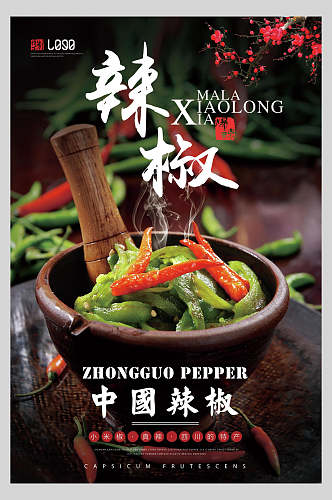 中国辣椒食物宣传海报
