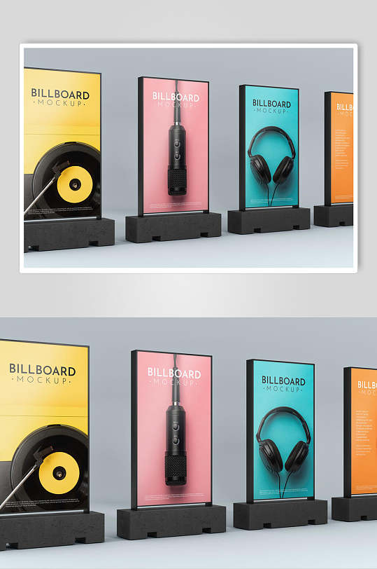 耳机时尚广告电子屏展板样机