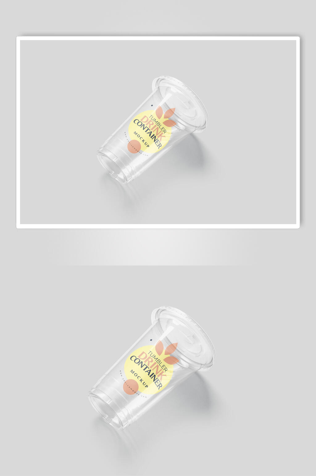 简约透明塑料杯样机素材