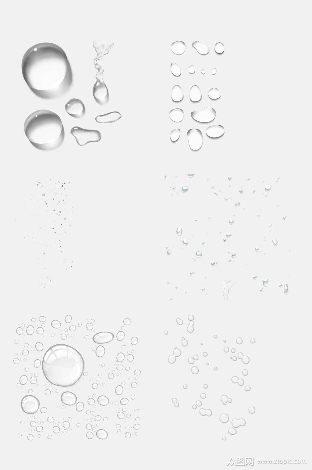 白色透明水滴免抠素材素材