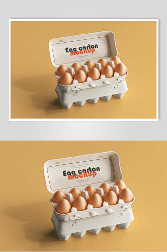 叠放鸡蛋包装纸盒样机