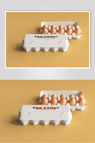 简约鸡蛋包装纸盒样机