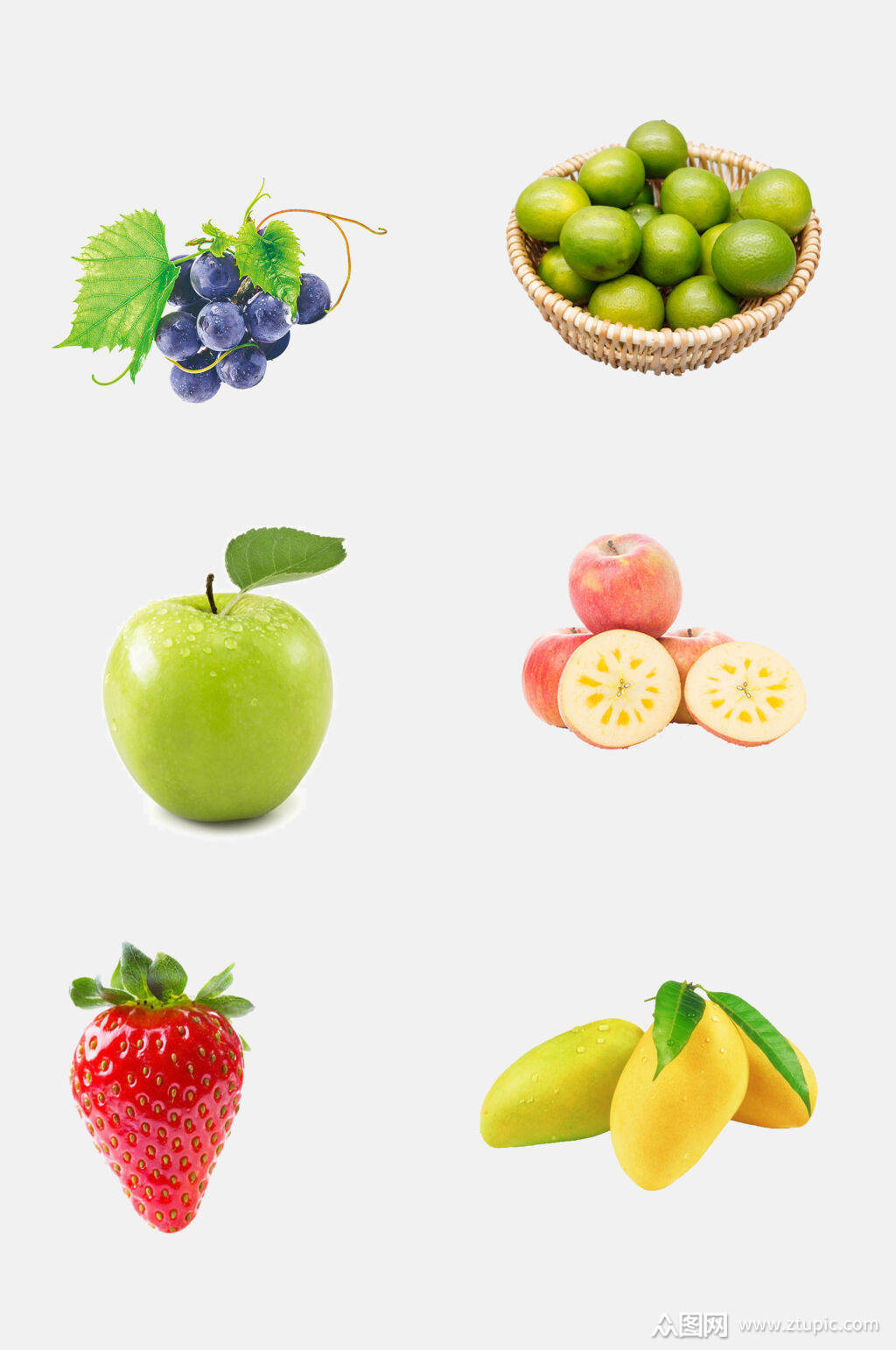 清新健康新鲜水果免抠设计素材素材