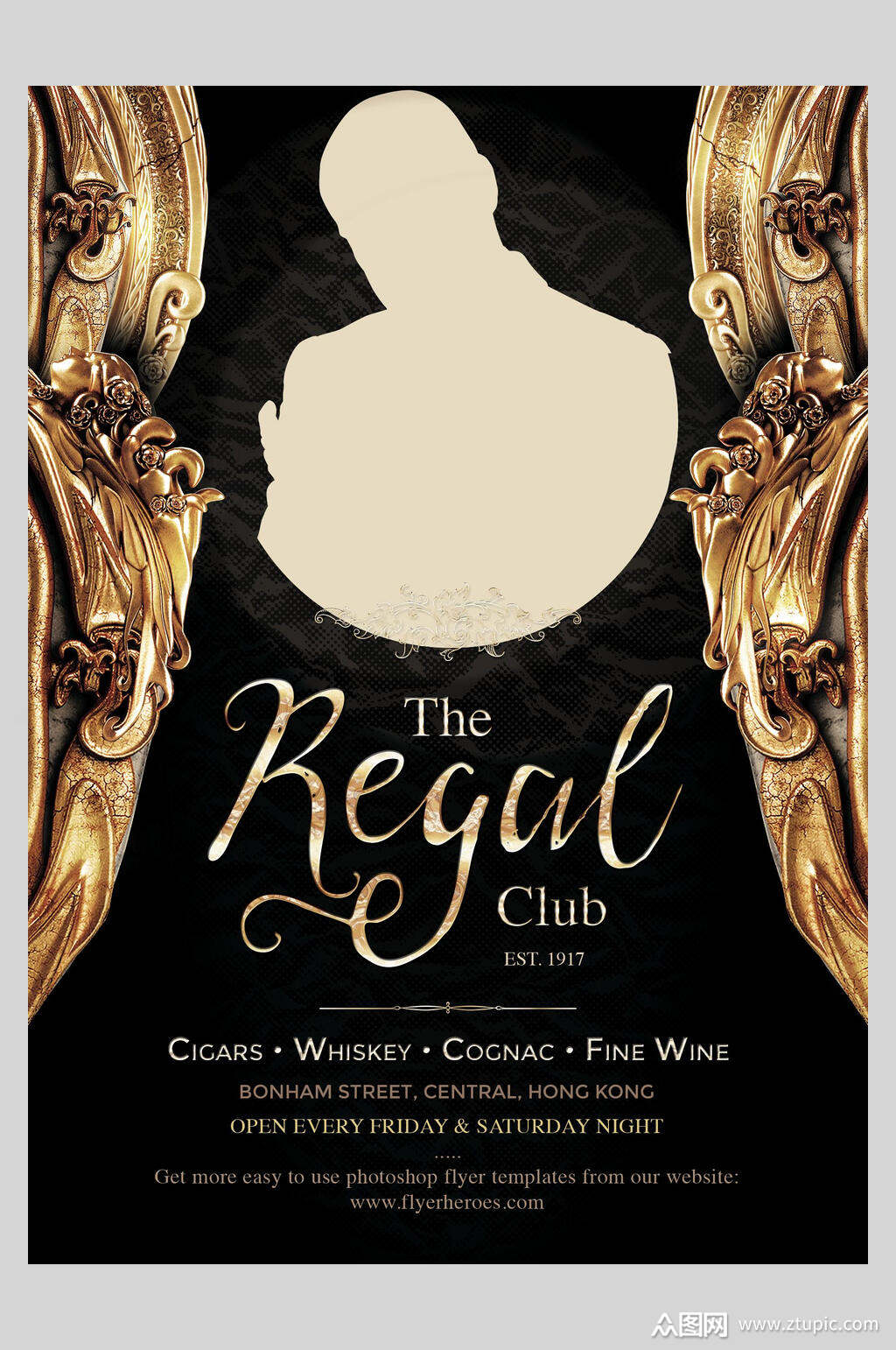 金黑创意人物海报