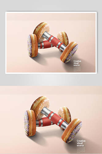 面包水果创意海报