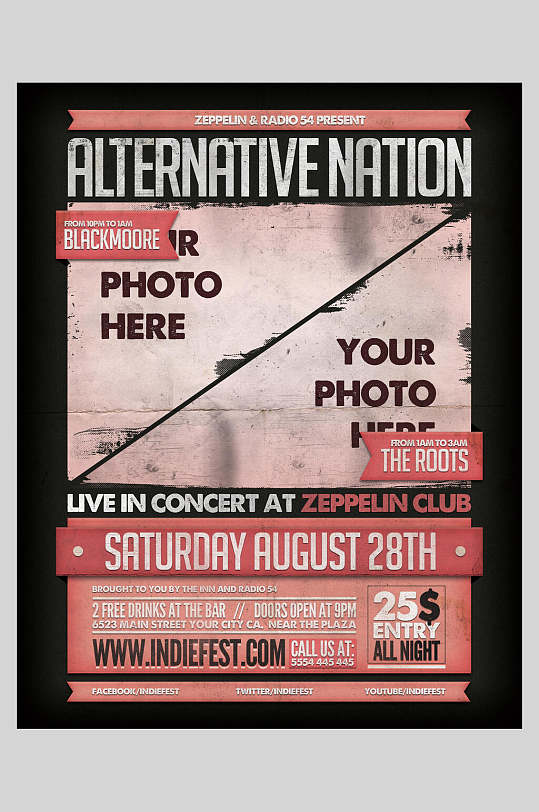 报纸复古主题海报