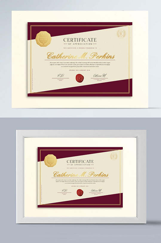 简约简单英文英国获奖荣誉证书