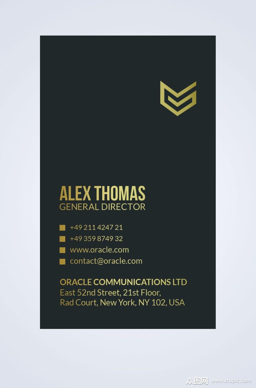 英文烫金商务名片模板下载-编号3622314-众图网