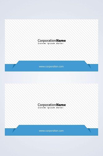 蓝白色简约企业公司个人设计名片