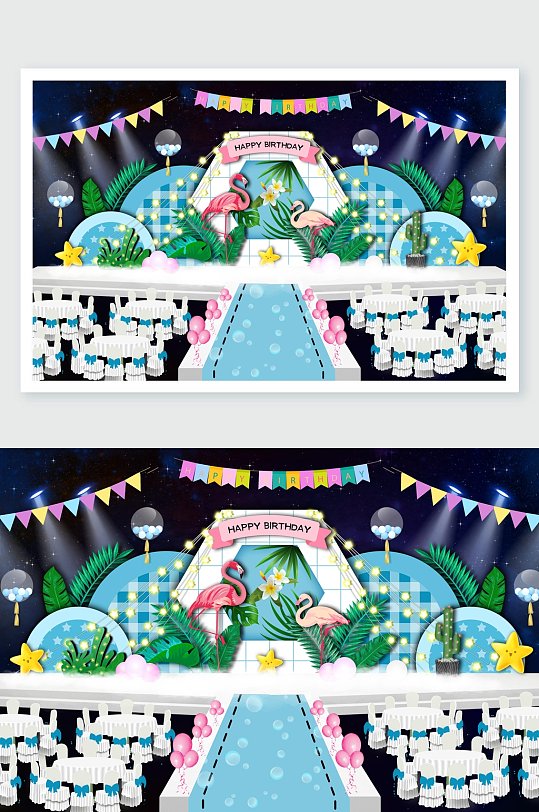 宝宝宴场景舞美设计-众图网