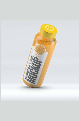 橙汁果汁饮料塑料瓶展示样机