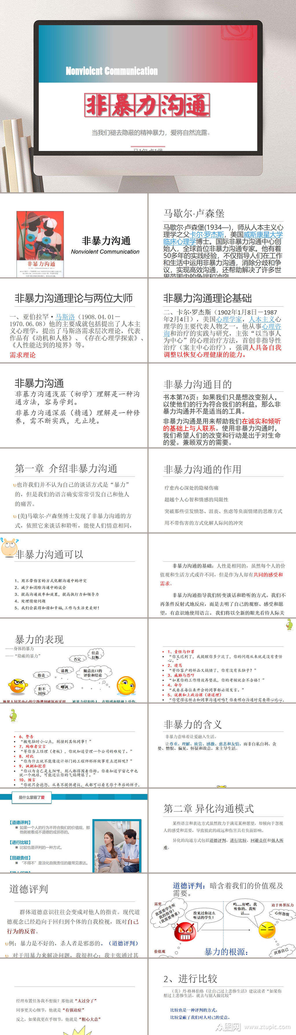 英文封面非暴力沟通ppt