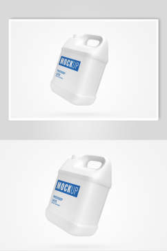 蓝白英文清新大塑料瓶包装展示样机