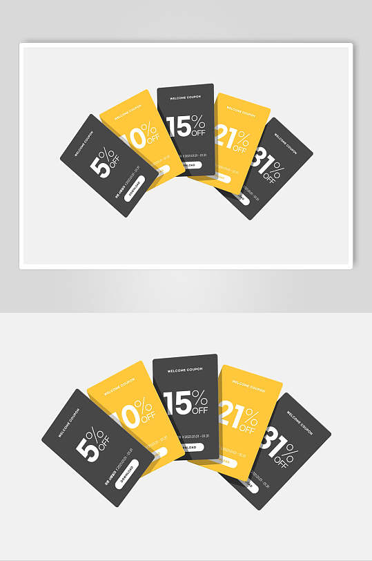 黑黄时尚清新名片卡片设计展示样机