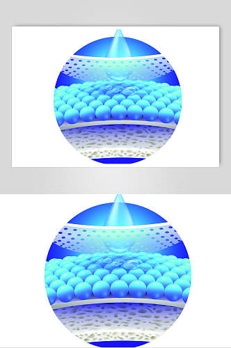 圆形口罩滤芯矢量素材