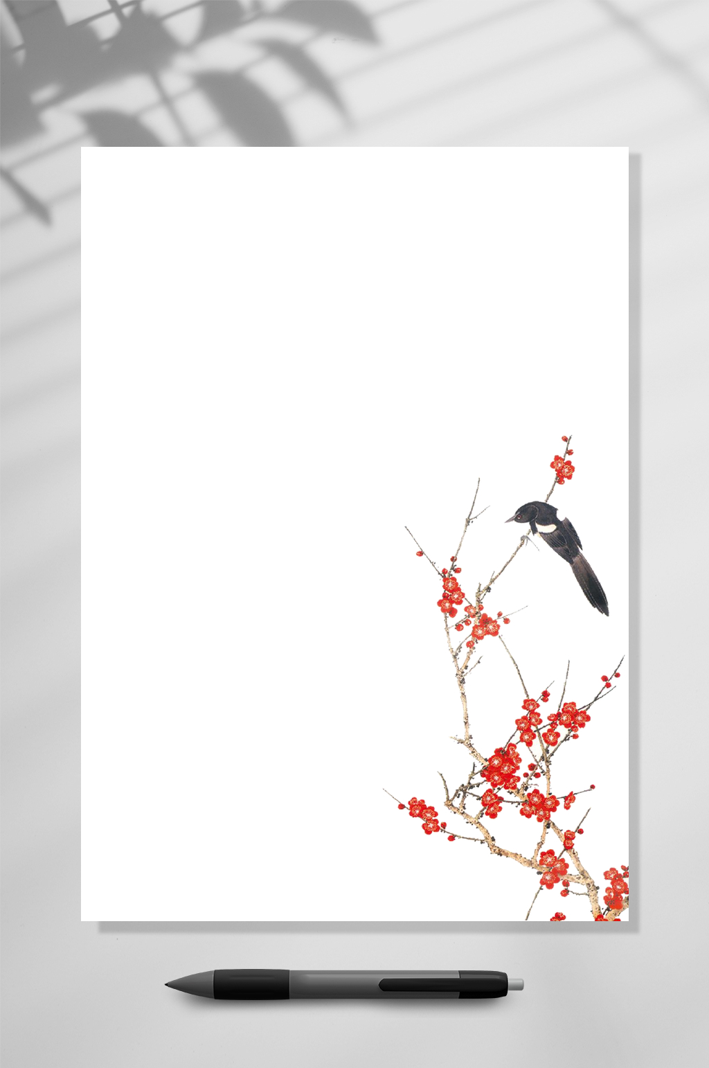 一点红信纸便签背景素材WORD素材