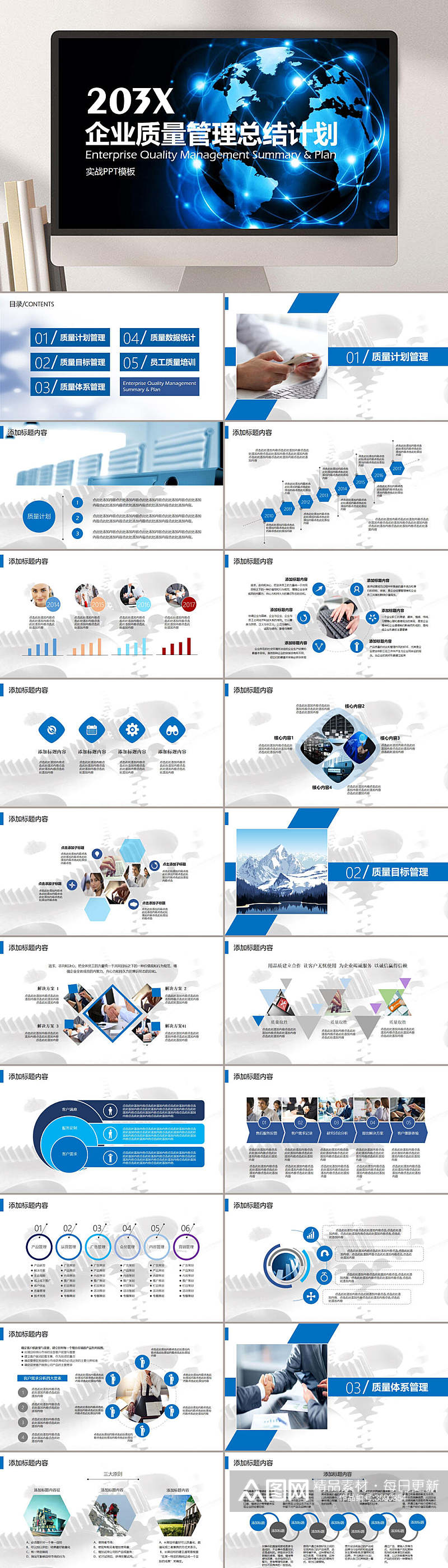 企业质量管理总结计划PPT素材