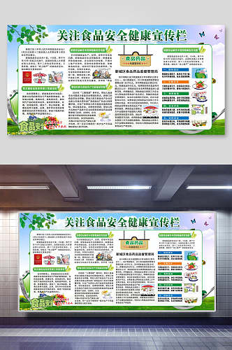 板报式食品安全健康宣传展板