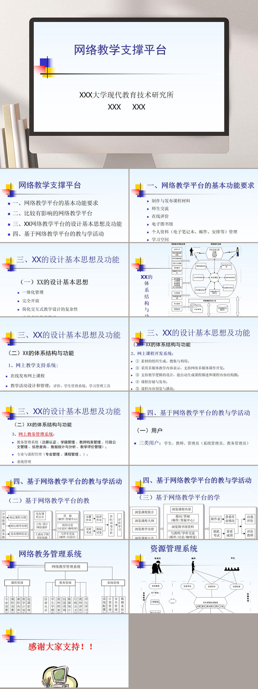 网络教学支撑平台企业PPT素材