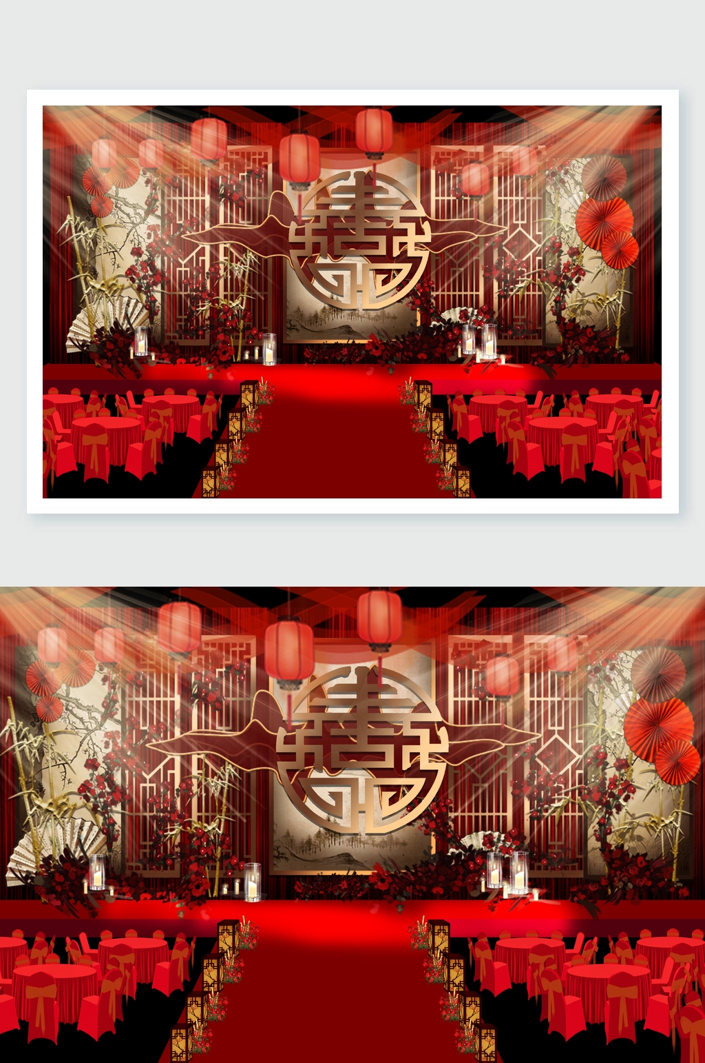 经典寿宴舞美素材