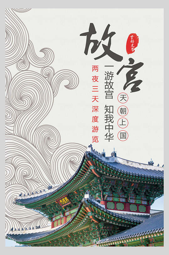 中国风中华北京故宫印象海报