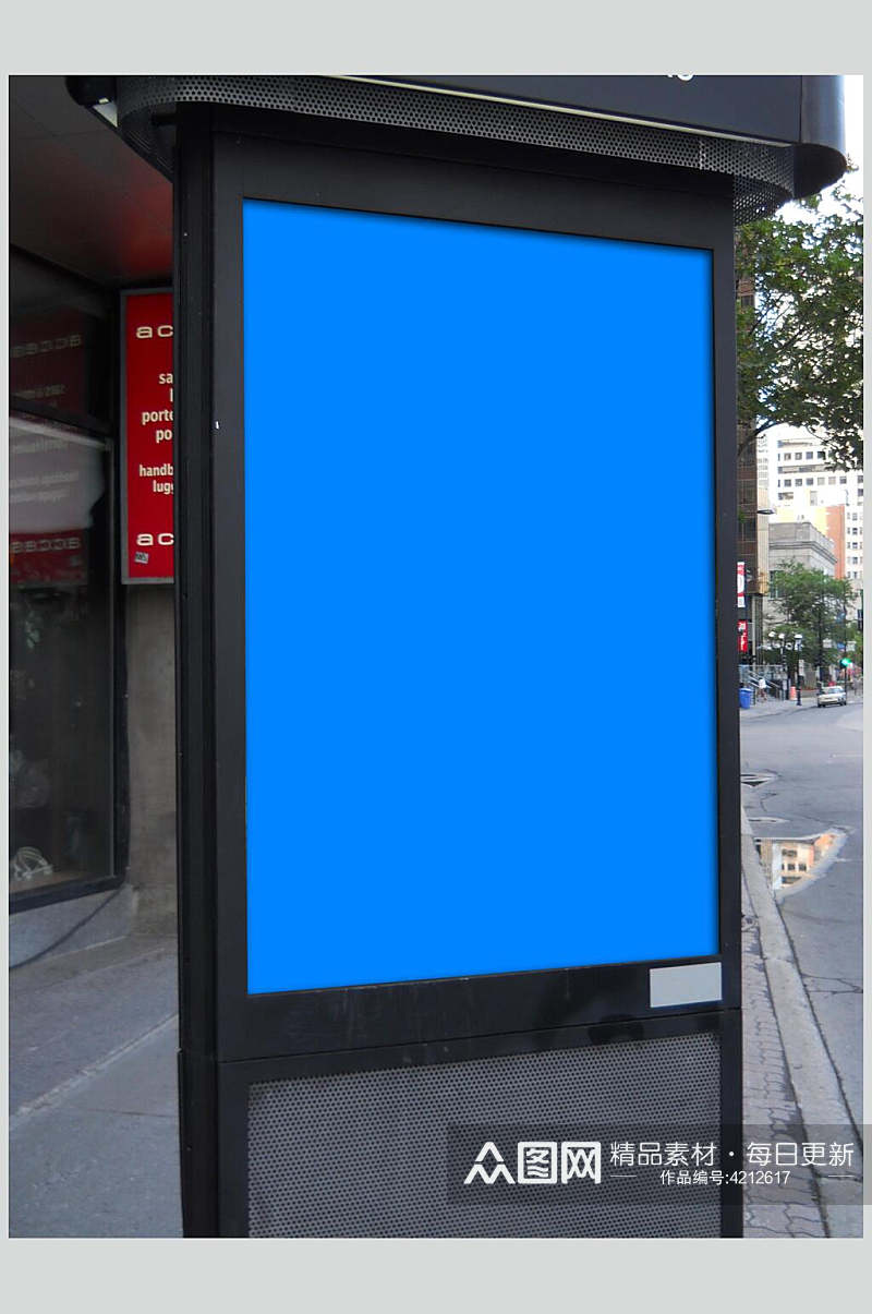 黑蓝创意时尚屏幕海报展板贴图样机素材