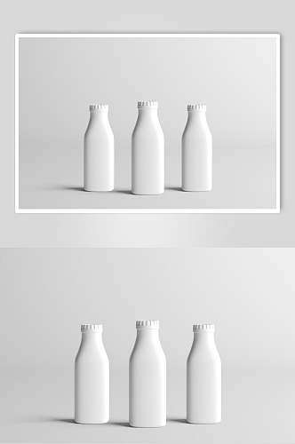 白色果汁瓶展示样机效果图
