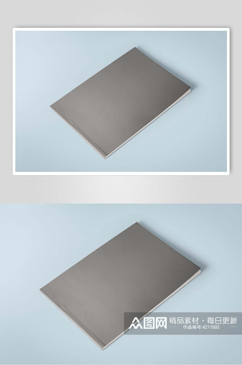 长方形纸张折痕海报卡片展示样机素材