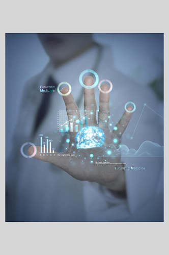 手指现代医疗科技海报