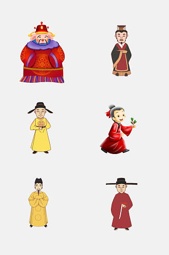 中国风版古典人物免抠设计素材