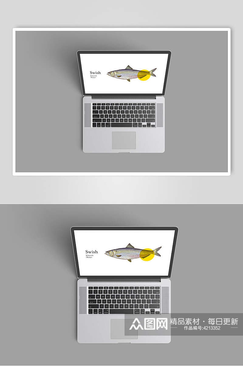键盘鱼海鲜餐饮品牌VI设计样机素材