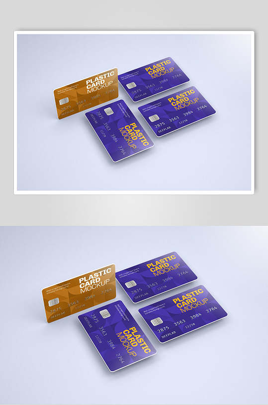 大气银行卡礼卡卡片设计展示样机效果图