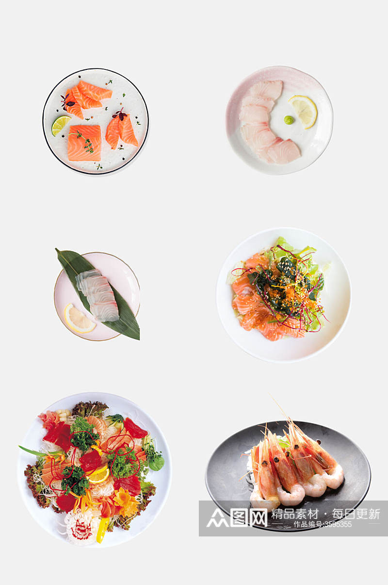 精美海鲜日料寿司免抠设计素材素材
