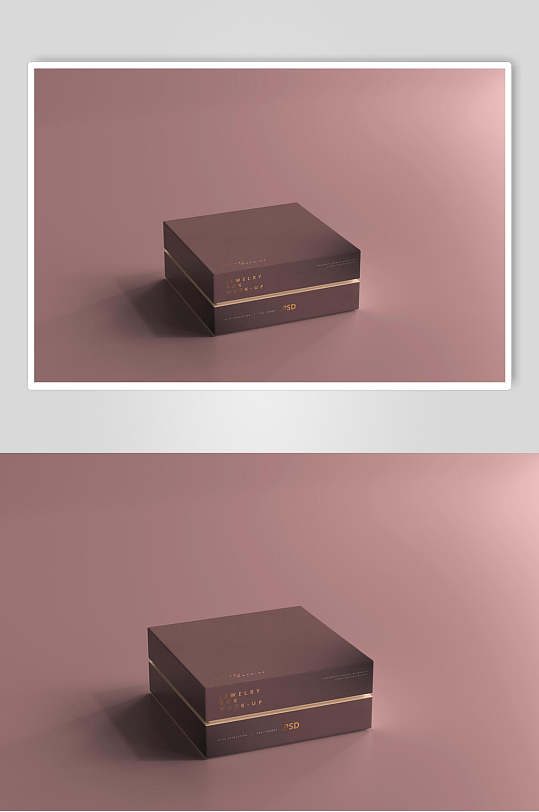 褐色简约粉色创意高端珠宝盒样机