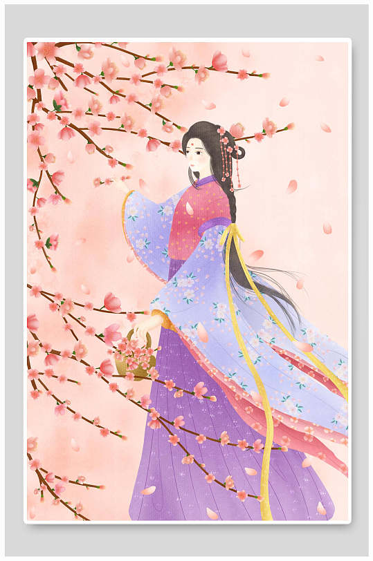 梅花古风插画