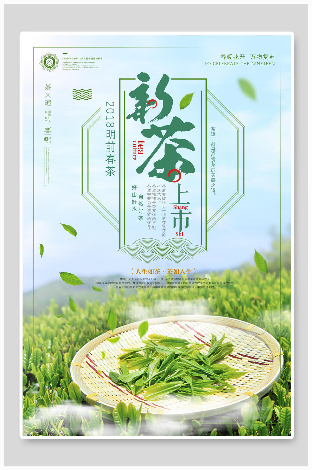 新茶绿茶海报素材