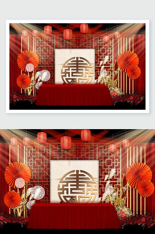 红伞寿宴舞美