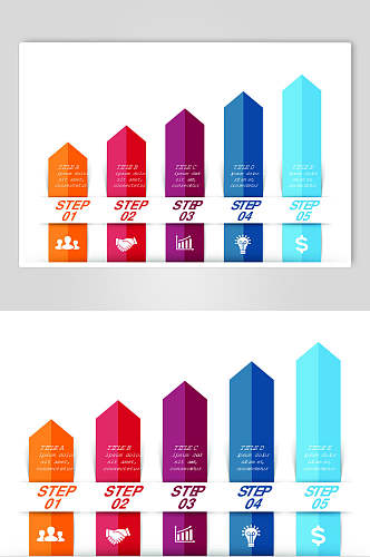 箭头手绘数据图表矢量素材