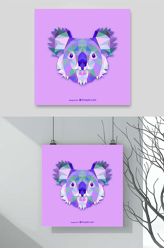 老鼠创意多边形动物矢量素材